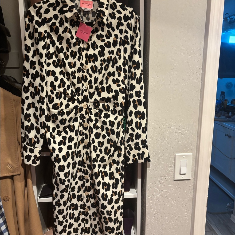 NWT Kate Spade Forest Feline Shirt Dress